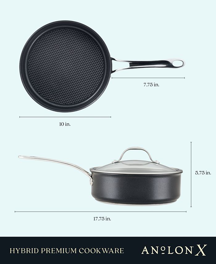 Anolon X Hybrid Nonstick Saute Pan with Lid, 3.5-Quart - Macy's