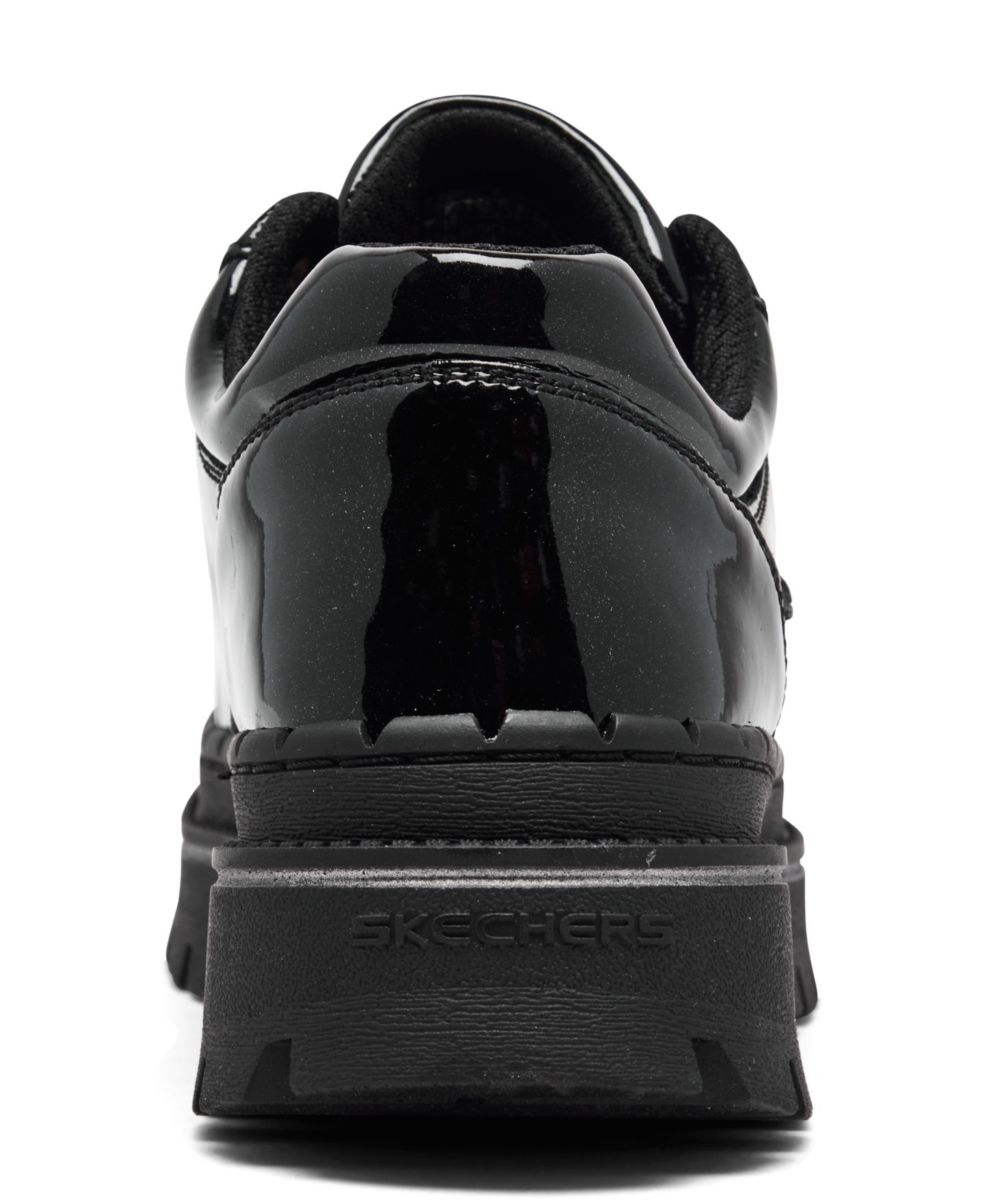 Женские кроссовки Skechers Jammers - Cool Block Fashion Lace-Up Platform Casual, цвет: Чёрный — фото 4