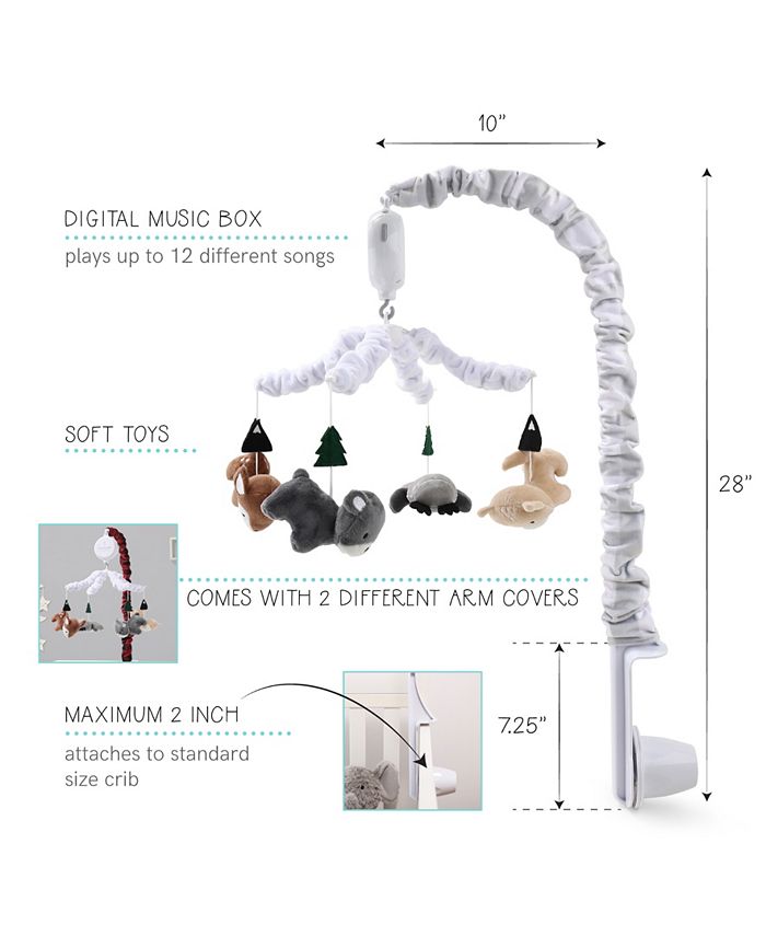 The Peanutshell Woodland Plaid Musical Mobile Macy's