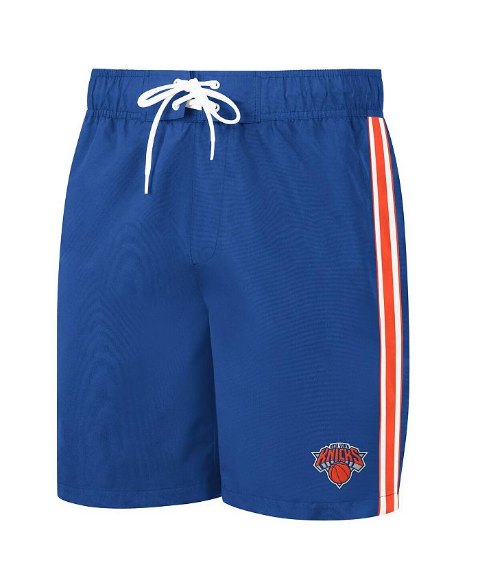 G Iii Sports By Carl Banks Mens Blue Orange New York Knicks Sand Beach Volley Swim Shorts Macys 