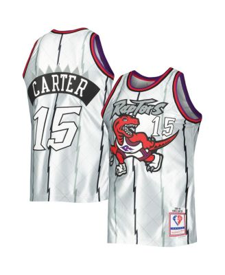Men's Vince Carter Platinum Toronto Raptors 1998-99 Hardwood Classics 75th Anniversary Swingman Jersey