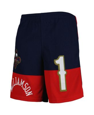 Youth Boys Zion Williamson Navy New Orleans Pelicans Pandemonium Name and Number Shorts
