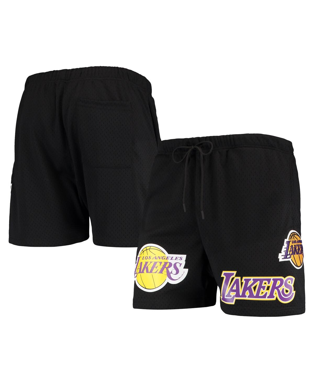 Pro Standard Black Los Angeles Lakers Mesh Capsule Shorts In Black