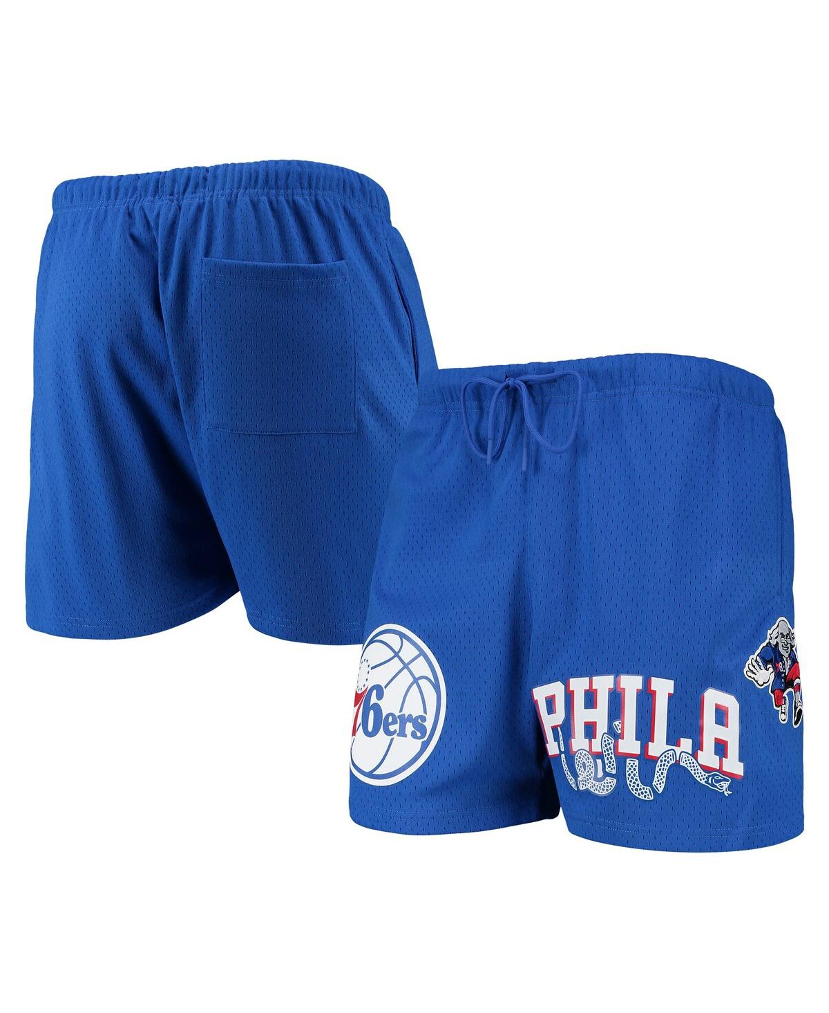Shop Pro Standard Men's  Royal Philadelphia 76ers Mesh Capsule Shorts