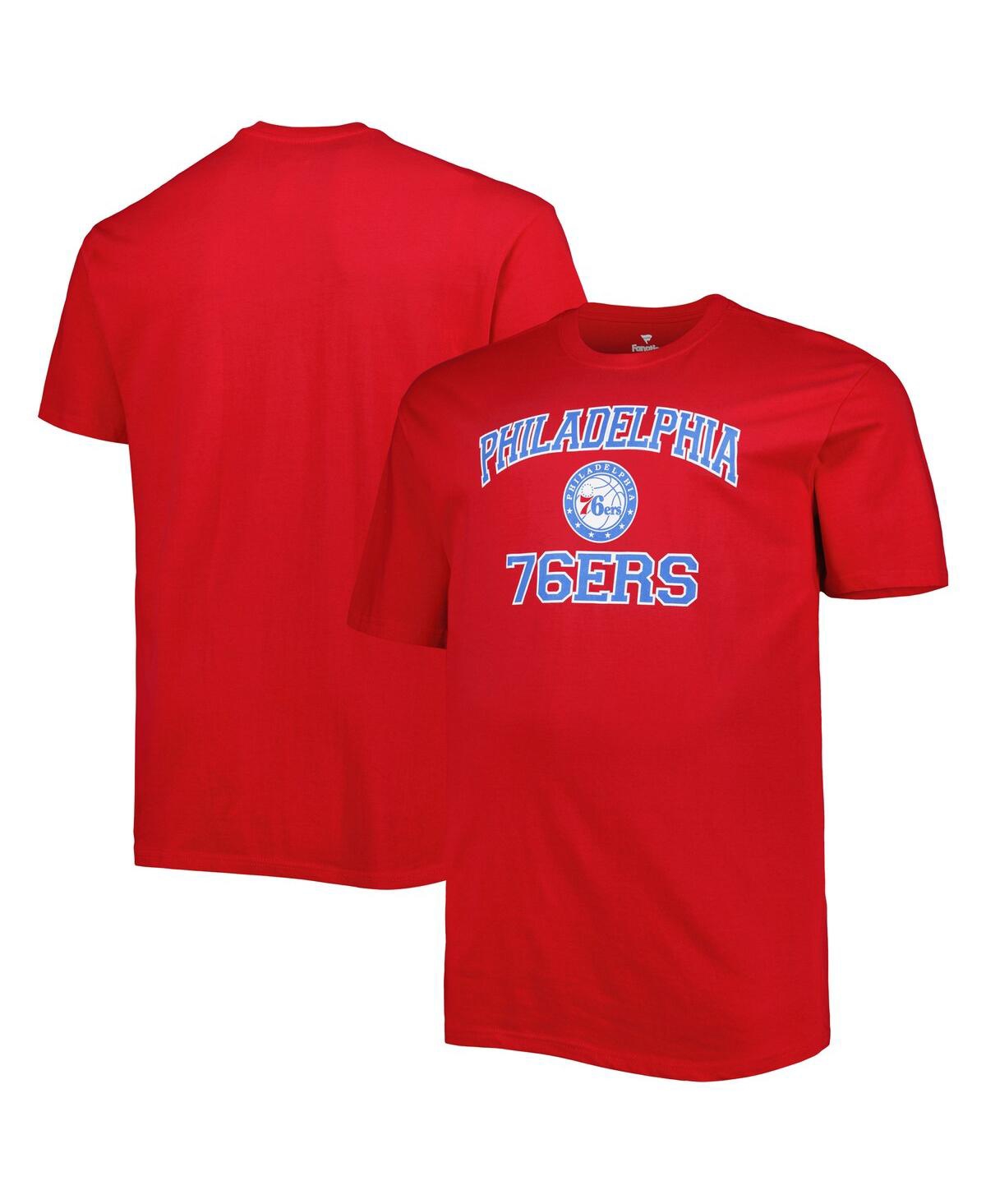 Men'sPhiladelphia 76ers Big and Tall Heart and Soul T-shirt - Red