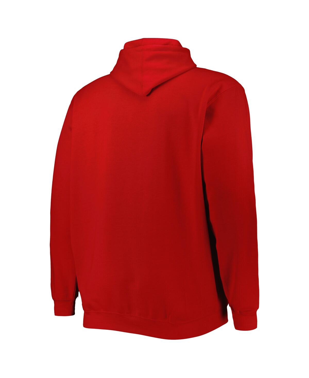 Profile Men's Red Atlanta Hawks Big And Tall Heart And Soul Pullover Hoodie In Red