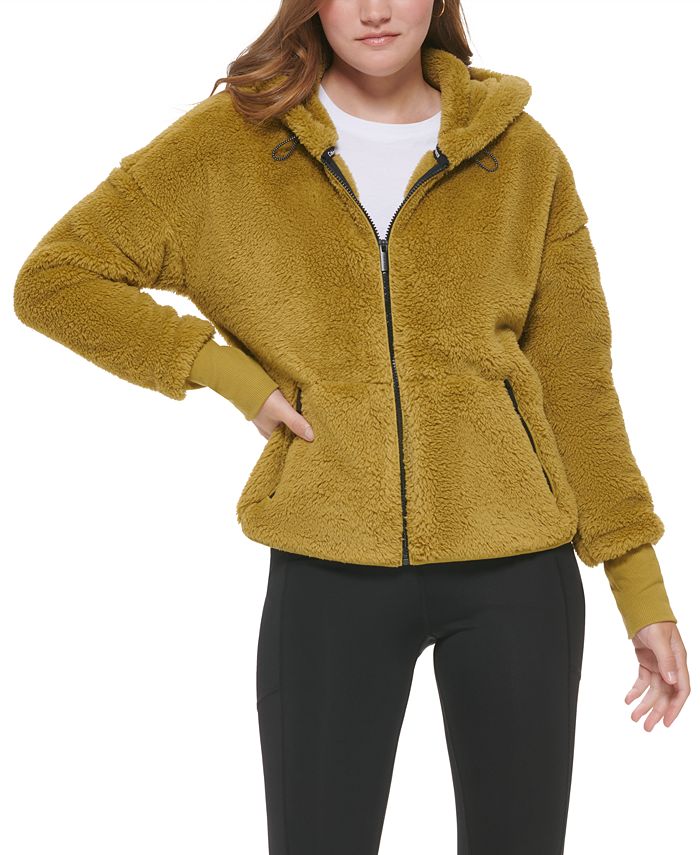 Calvin Klein Women's Hooded Full-Zip Jacket & Reviews - Activewear - Women  - Macy's