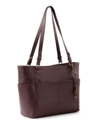 The Sak Women's Sequoia Leather Tote Bag - Mid-Size Shoulder Bag With Multiple Pockets