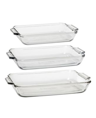 Anchor Hocking 3 Pc. Glass Oven Basics Bakeware Set - Macy's