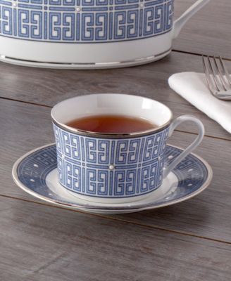 Infinity Blue 4 Piece Saucer Set, Service for 4