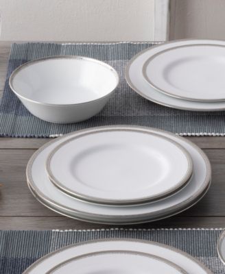 Whiteridge Platinum 12-Piece Dinnerware Set, Service For 4