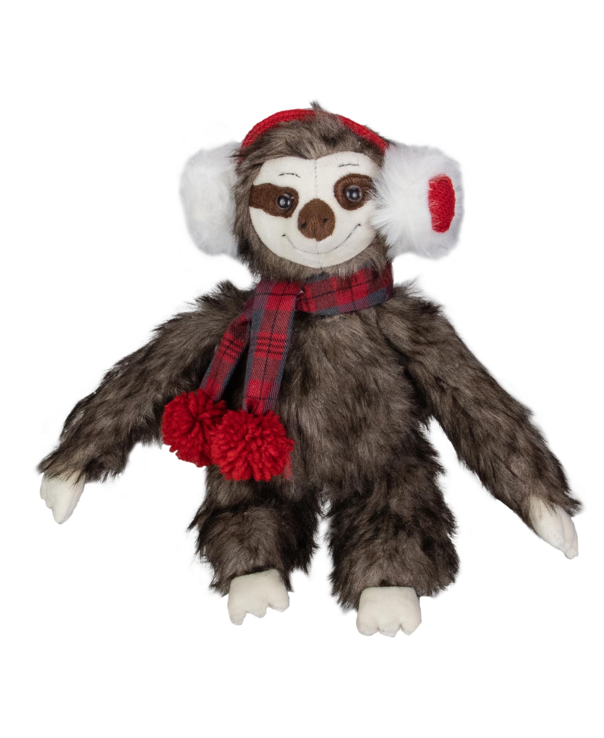 Northlight Plush Sitting Sloth Christmas Tabletop Decoration, 12" In Brown