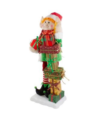 Santa's Little Animated Elf With Lighted Star Musical Christmas Figure, 30"