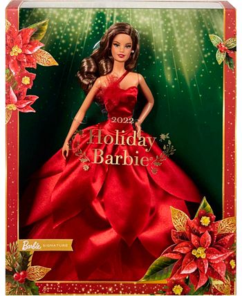 2023 Holiday Barbie Doll, Seasonal Collector Gift, Golden Gown and Light  Brown Hair