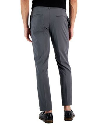 Perry Ellis Portfolio Men's Slim-Fit Solid Tech Pants & Reviews - Pants ...