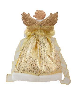 Lighted Angel With Wings Christmas Tree Topper With Clear Lights, 12"