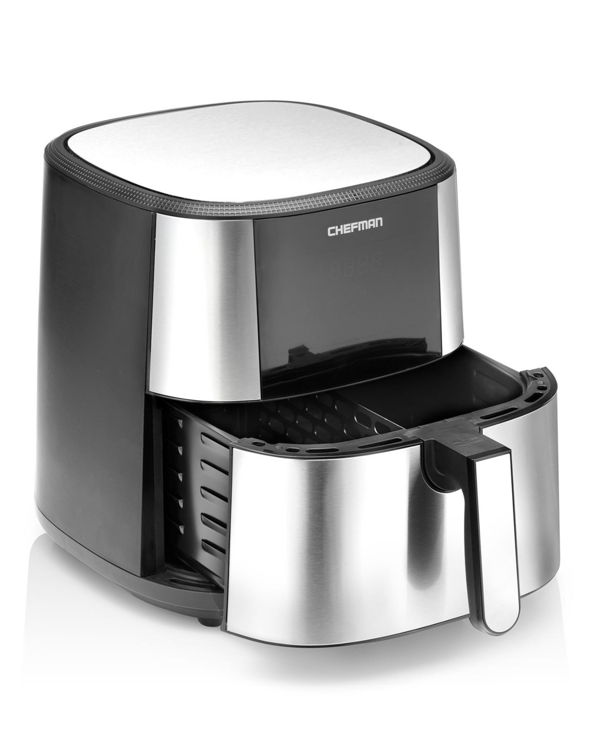 Chefman 8 Quart Extra Large Digital With Temperature Probe Air Fryer In Stainless Steel