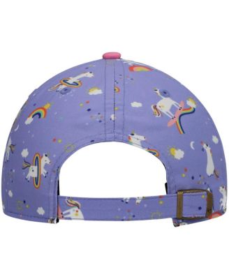 Girls Preschool '47 Purple Miami Dolphins Logo Unicorn Clean Up Adjustable Hat