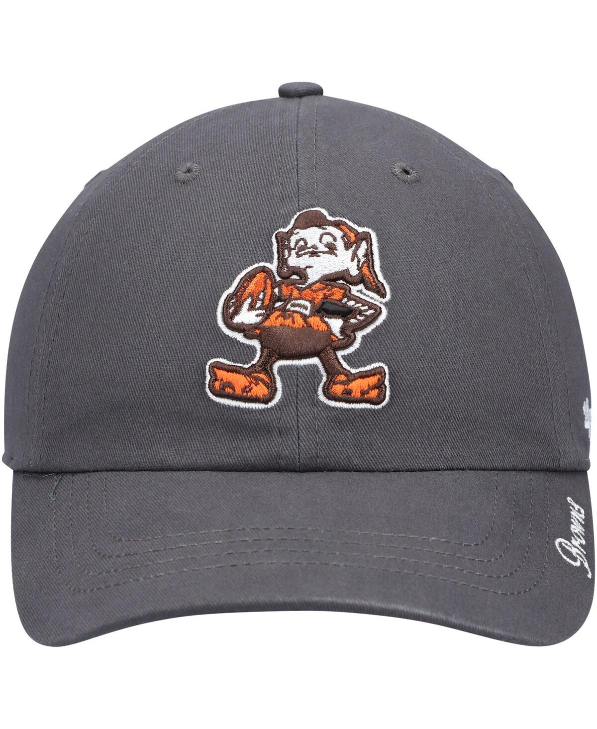 47 Brand Women's '47 Charcoal Cleveland Browns Miata Clean Up Legacy Adjustable Hat In Charcoal