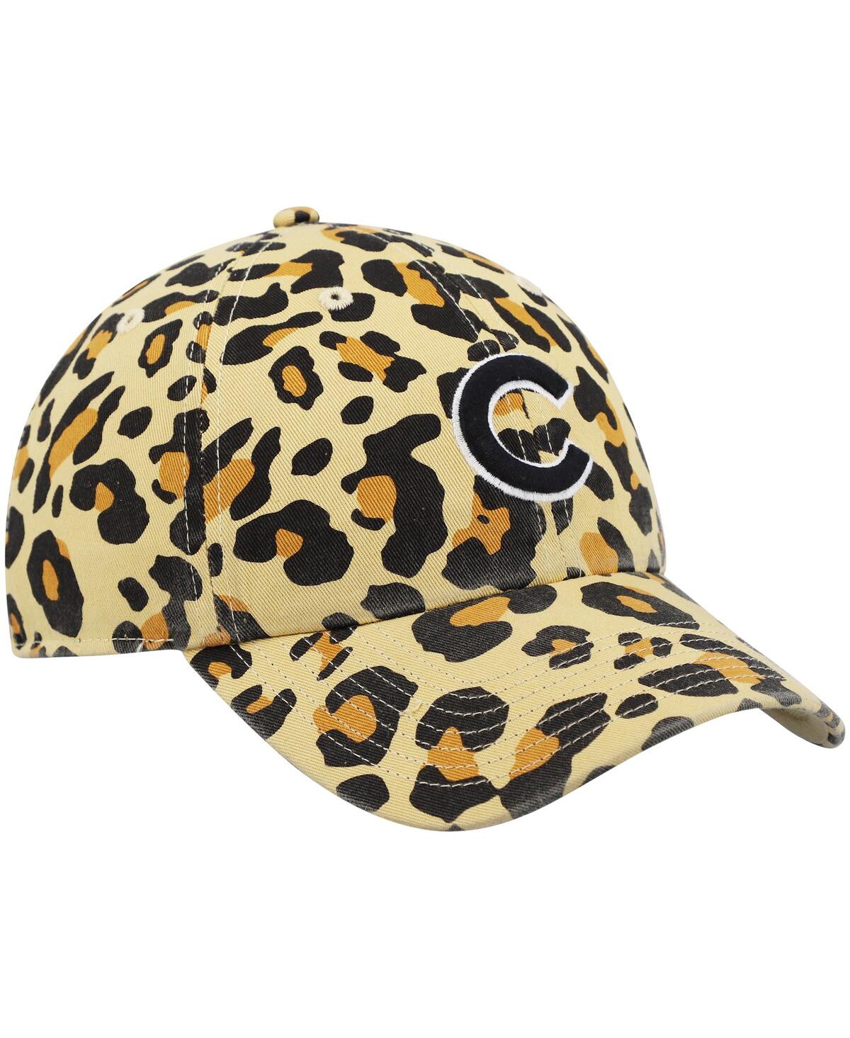 47 Brand Women's '47 Chicago Cubs Tan Bagheera Cheetah Clean Up Adjustable Hat In Tan