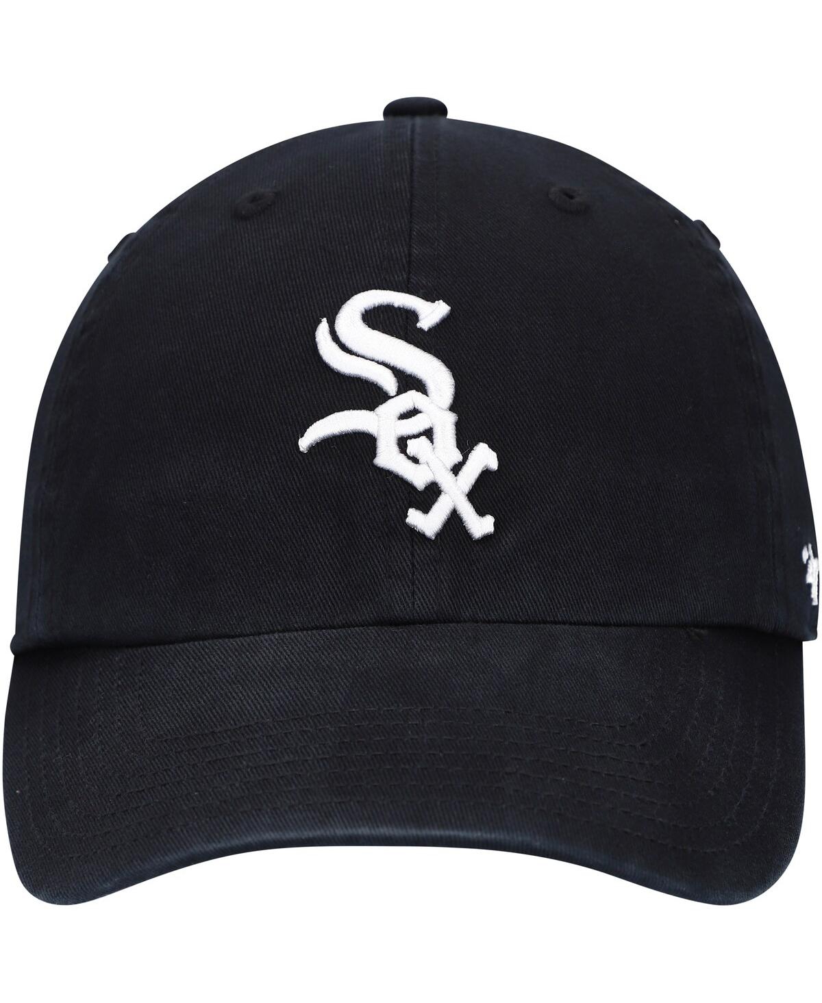 Big Boys '47 BrandChicago White Sox Team Logo Clean Up Adjustable Hat - Black