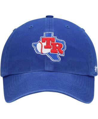 Men's '47 Royal Texas Rangers Team Logo Cooperstown Collection Clean Up Adjustable Hat