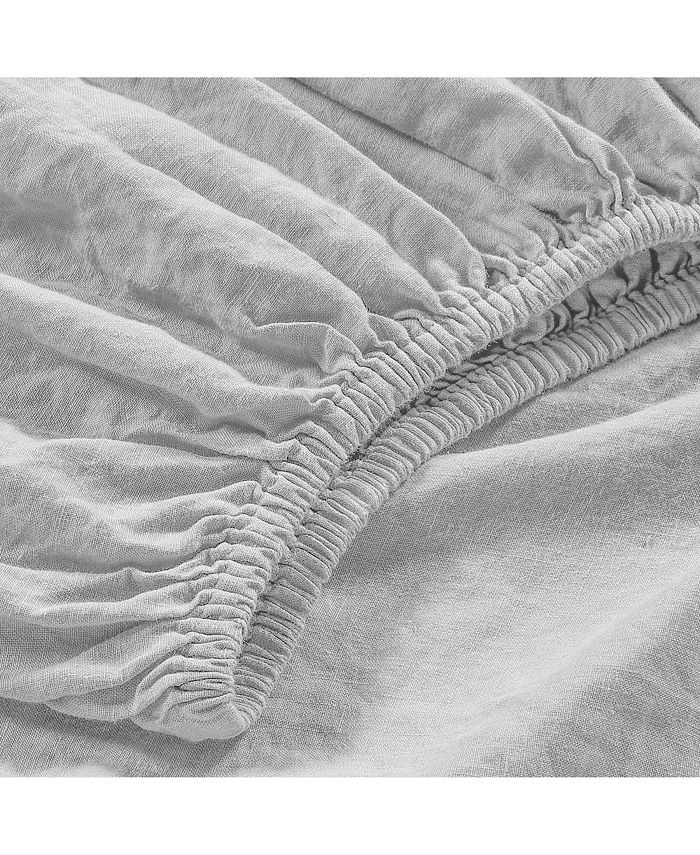 Sijo Luxeweave Linen Sheet Set, King Includes 1 Fitted Sheet 76x80x16