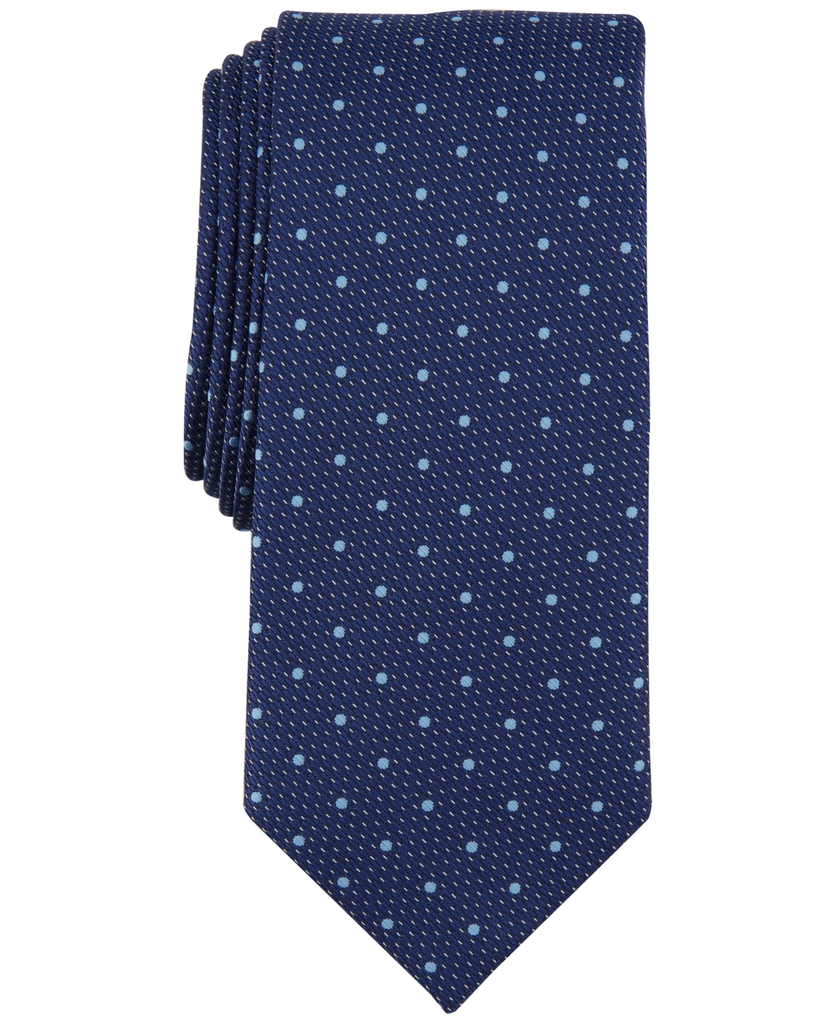 Alfani Men's Marshall Dot Tie, Created For Macy's In Navy