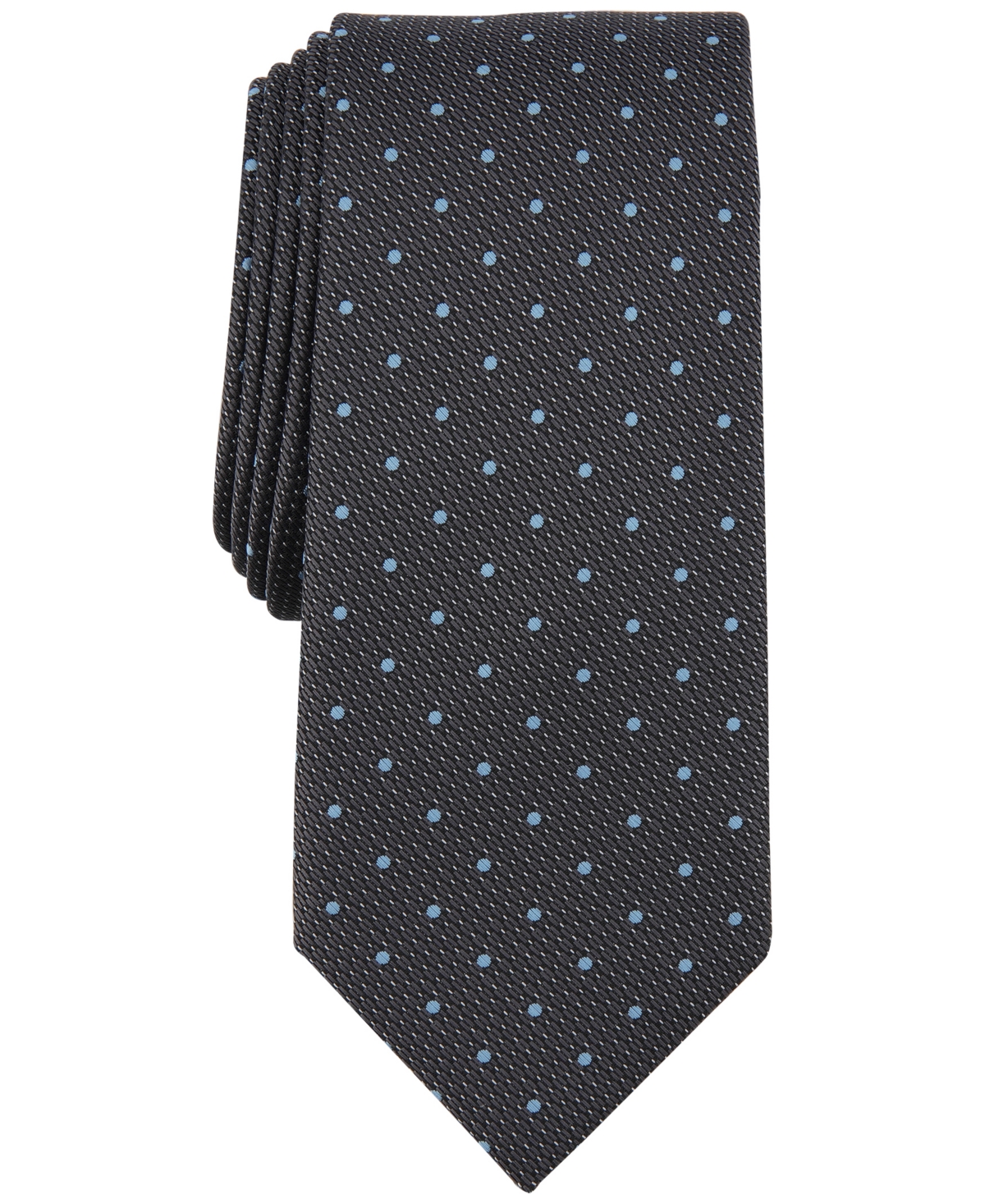 Alfani Men's Marshall Dot Tie, Created For Macy's In Black