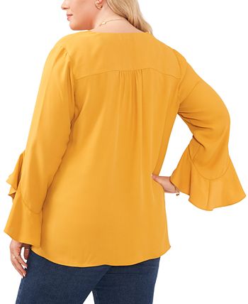Vince Camuto - Plus Size Flutter-Sleeve Top