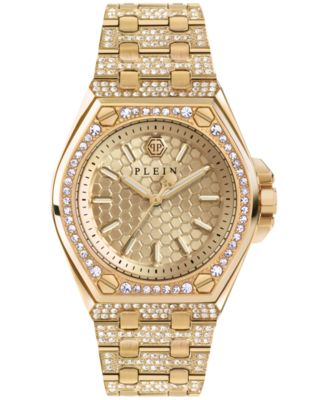 Philipp Plein - Women's Plein Extreme Gold Ion Plated Stainless Steel Bracelet Watch 38mm