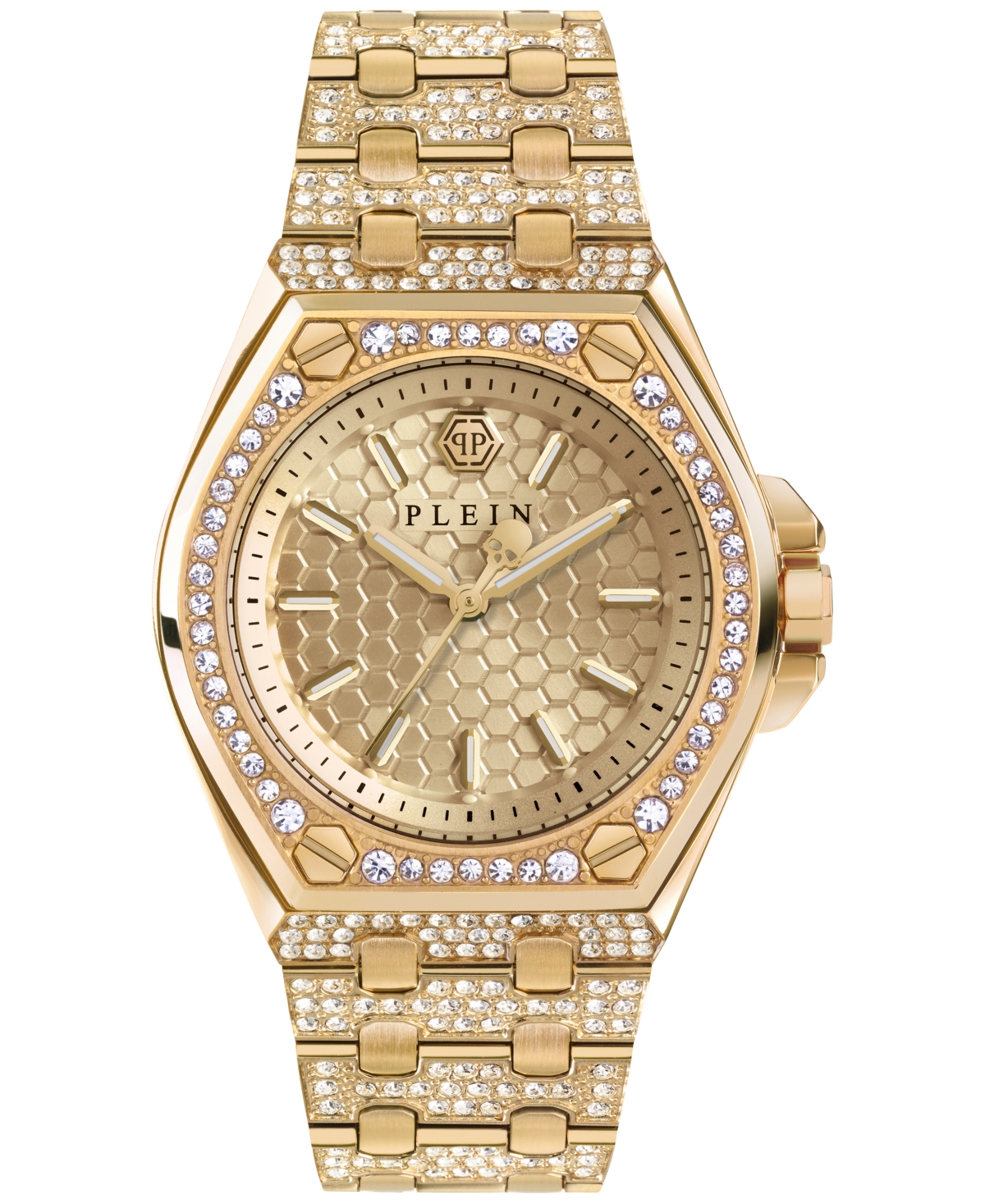 Philipp Plein Women's Plein Extreme Gold Ion Plated Stainless Steel Bracelet Watch 38mm