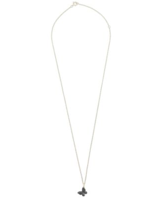 Diamond Butterfly Pendant Necklace (1/6 ct. t.w.) in 14k Gold (Also Available in Black Diamond)