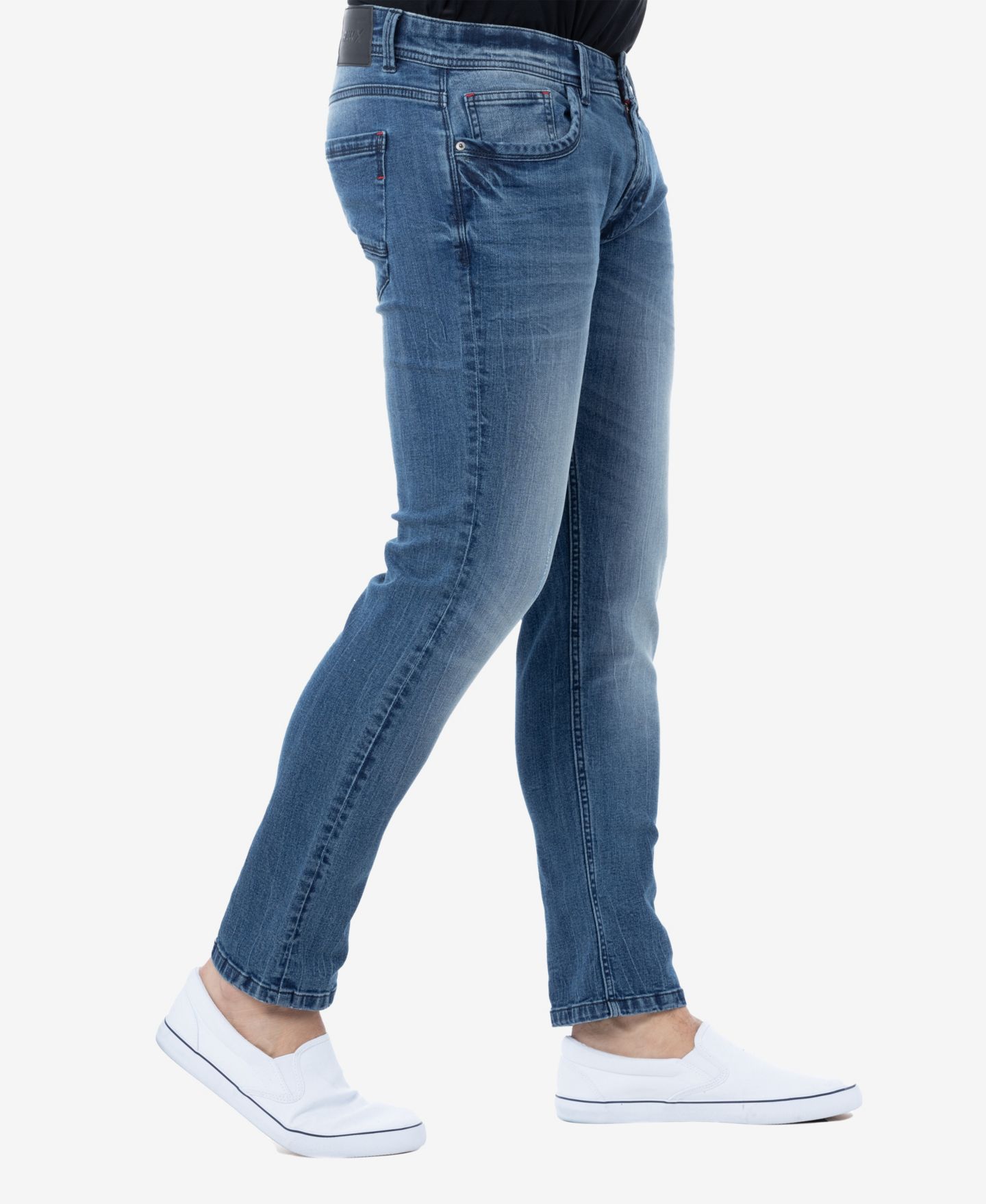 Мужские джинсы X-Ray RAW X Men's5-pocket, цвет: Средний синий — фото 3