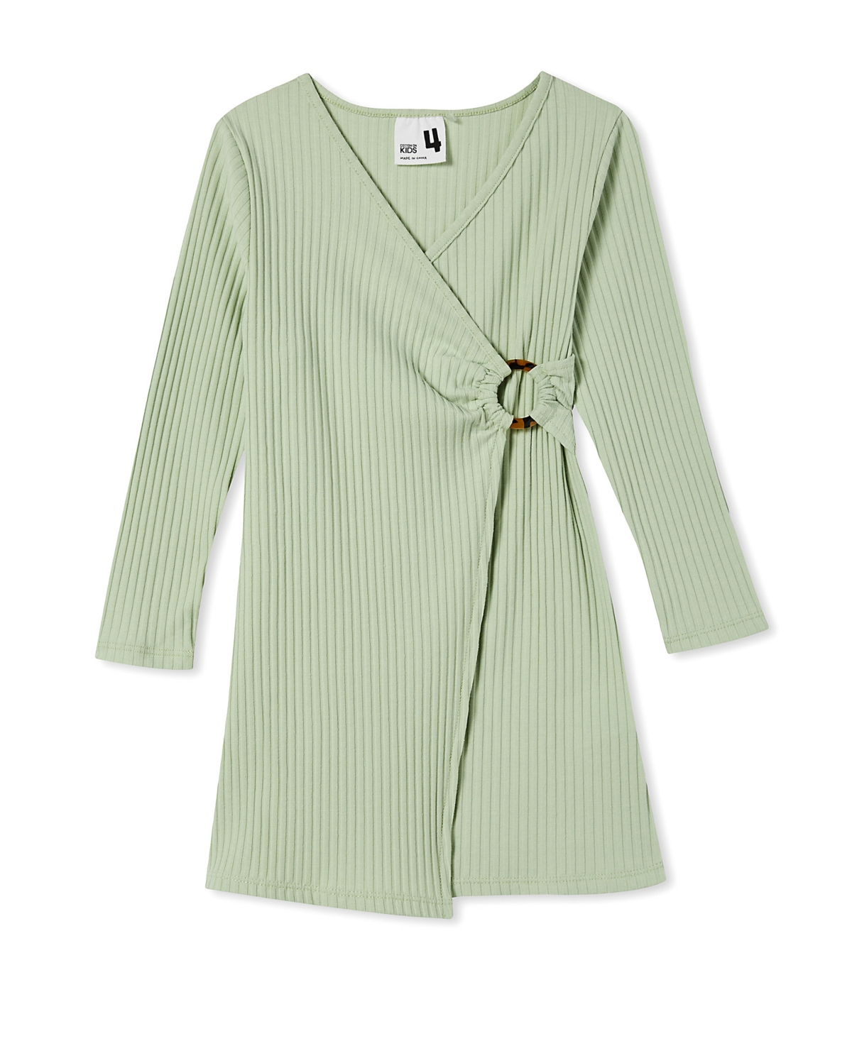 Cotton On Toddler Girls Alexis Long Sleeve Dress In Gumnut Green