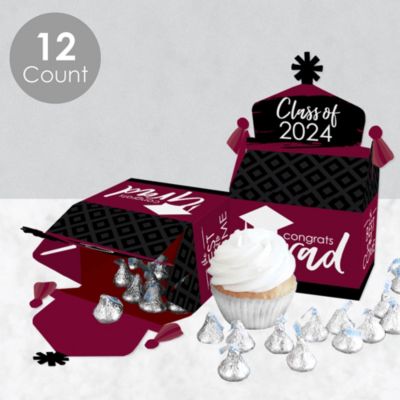 Big Dot Of Happiness 2024 Graduation Centerpiece Kit - Maroon/Burgundy, "Best Is Yet To Come", Set Of 30 Pieces - View #5