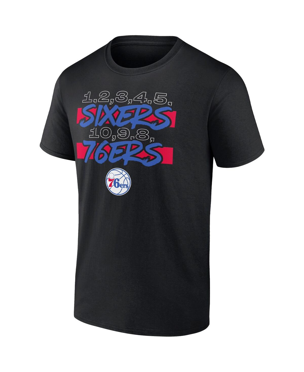 Men's Fanatics Black Philadelphia 76ers Count Hometown Collection T-shirt