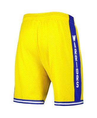 Men's Gold Golden State Warriors 1974-75 Hardwood Classics Swingman Shorts