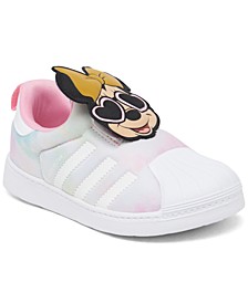 Toddler Girls Originals Superstar 360 X Disney Minnie Mouse Slip-On Sneakers from Finish Line