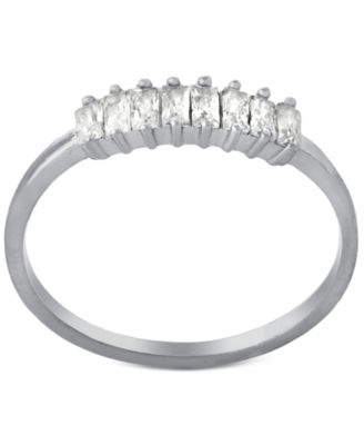 Giani Bernini - Cubic Zirconia Horizontal Cluster Ring in Sterling Silver