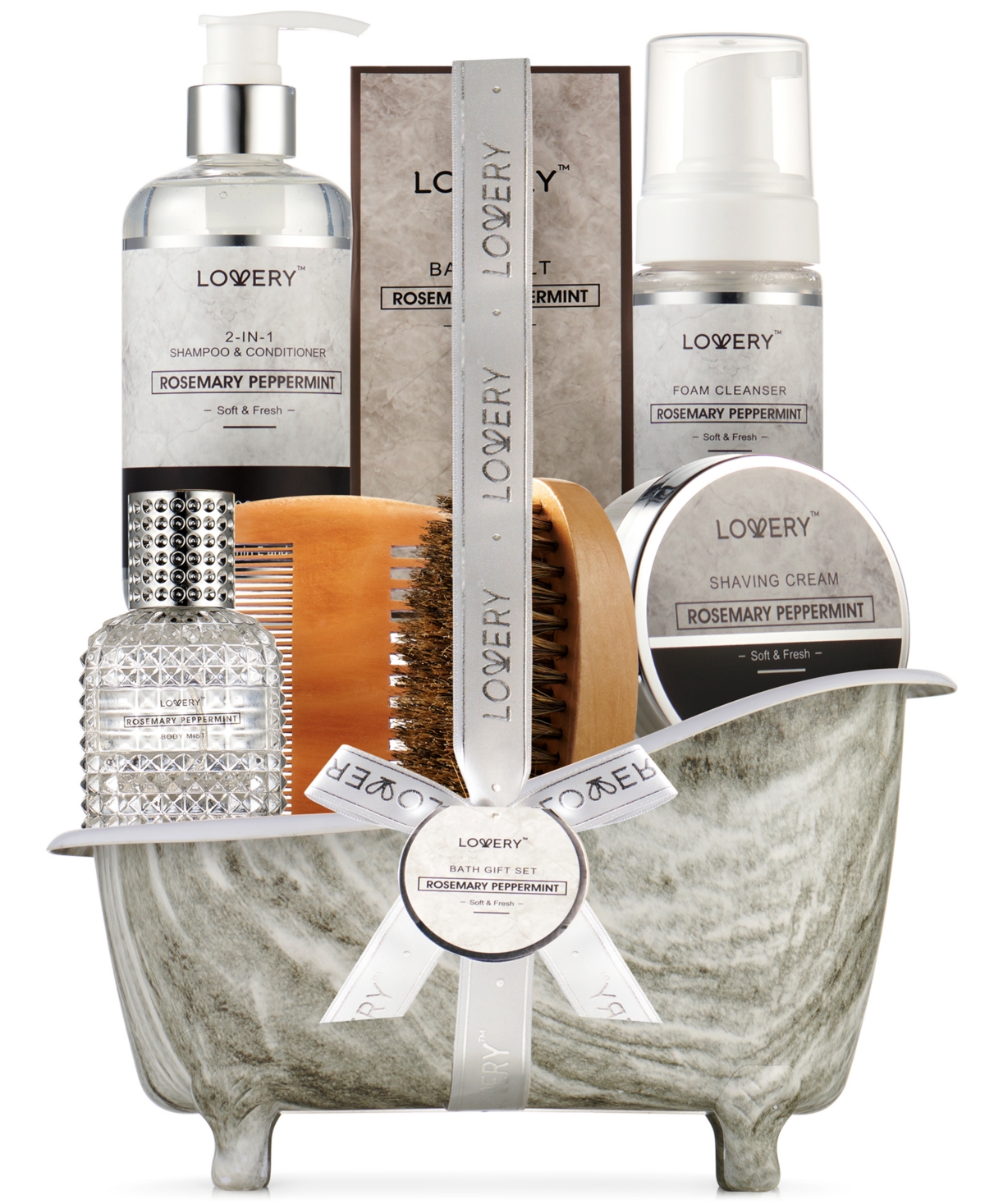 Lovery 8-Pc. Rosemary Peppermint Home Spa Gift Set