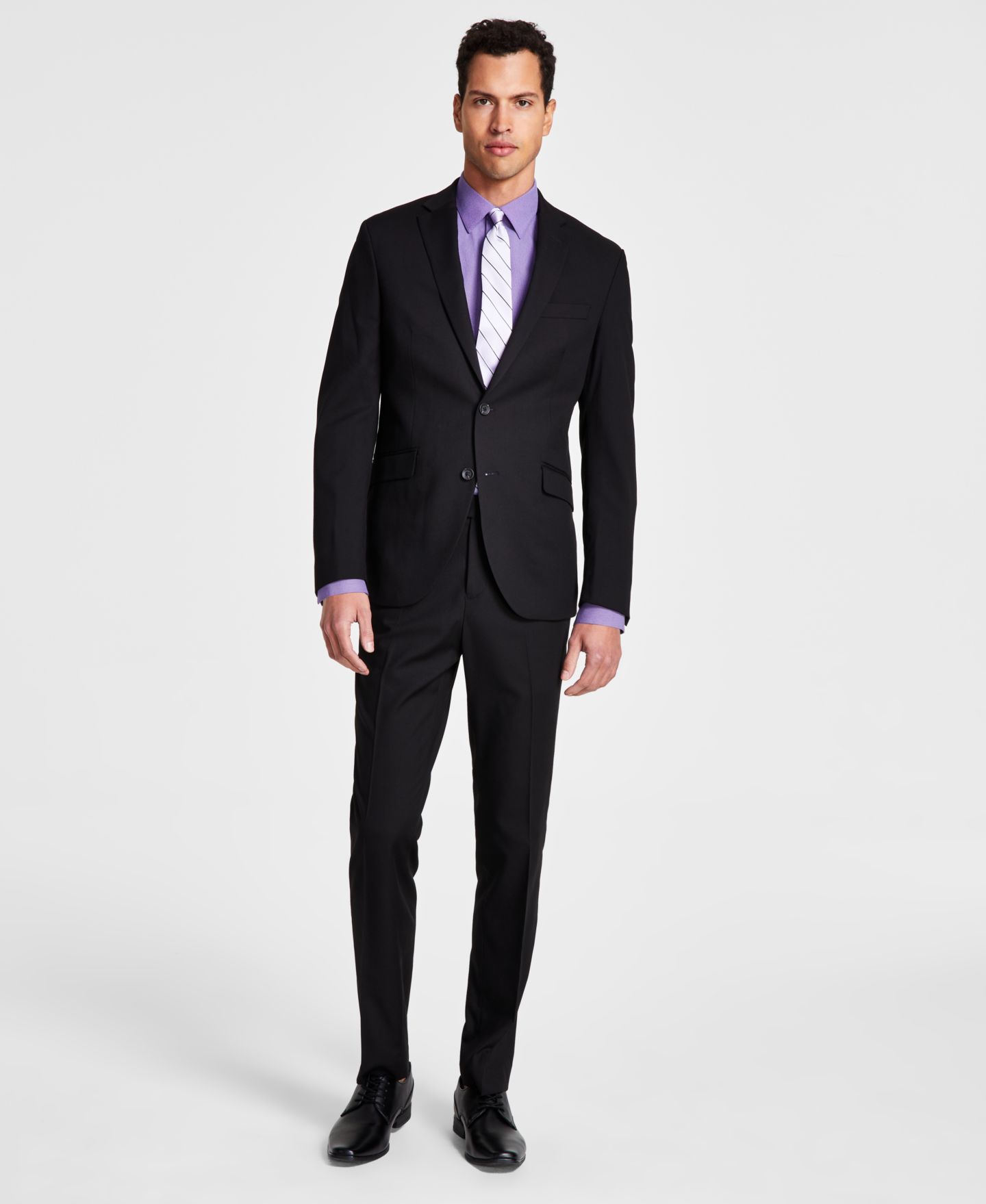 Мужские комплекты Kenneth Cole Reaction Ready Flex Slim-Fit 2-Piece Suit, цвет: Чёрный — фото 1
