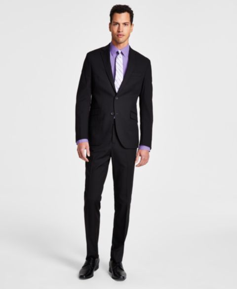 Мужские комплекты Kenneth Cole Reaction Ready Flex Slim-Fit 2-Piece Suit, цвет: Чёрный