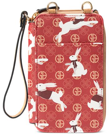 Giani Bernini Lunar Rabbit Faux Leather Tech Bag, Created For Macy's in Red