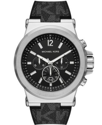 Michael Kors Men's Dylan Chronograph Black Polyvinyl Chloride
