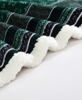 CLOSEOUT! Ultra Soft Plush Sherpa Reversible Throw , 60" X 50"