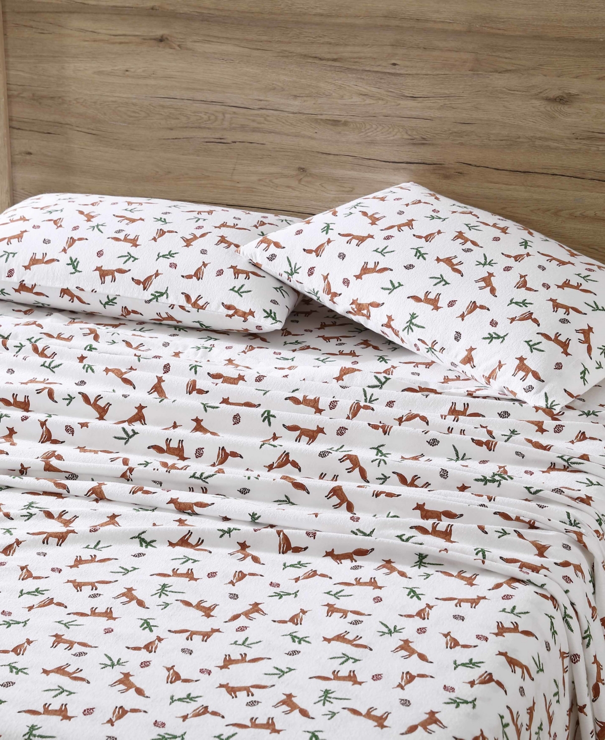 Shop Eddie Bauer Cotton Flannel 4 Piece Sheet Set, Full In Fox Trail Orange