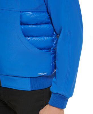 Men's Mixed Media Soft Shell Hooded Jacket 