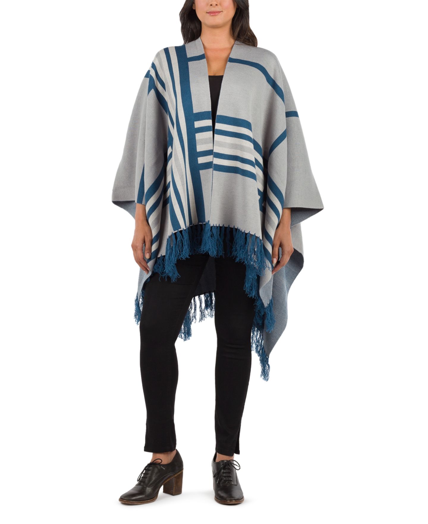 Женские аксессуары Patricia Nash Striped Shawl, цвет: Каменный серый — фото 1