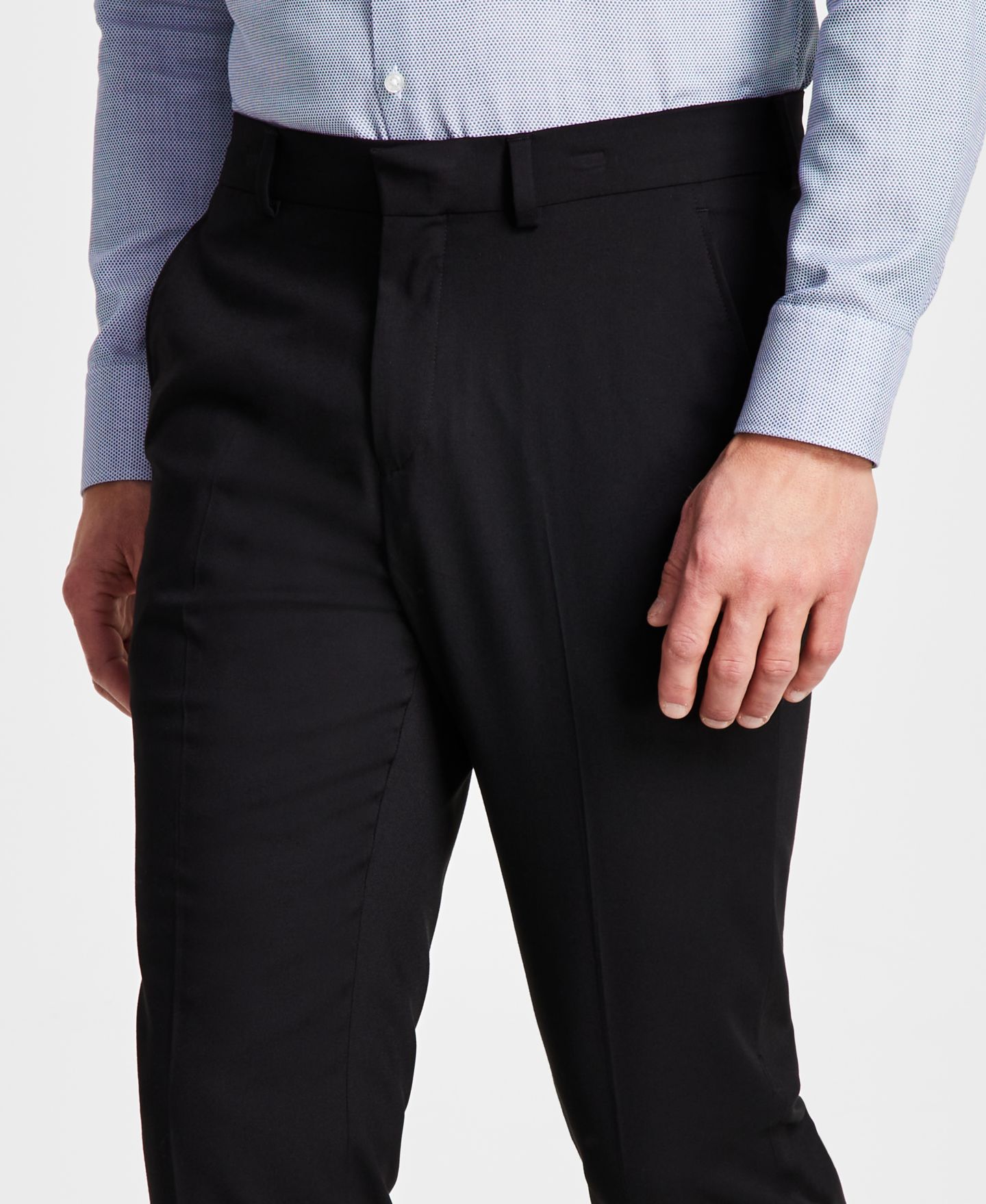 Мужские брюки Kenneth Cole Reaction Techni-Cole Suit Separates Slim-Fit, цвет: Чёрный — фото 4